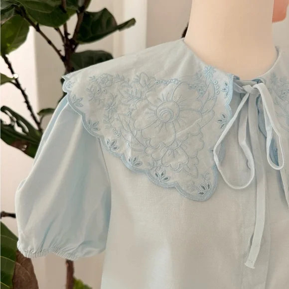 Blue Embroidered Top - Picture 2 of 2